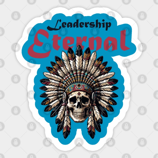 Indian chief skull Sticker by Art_Boys